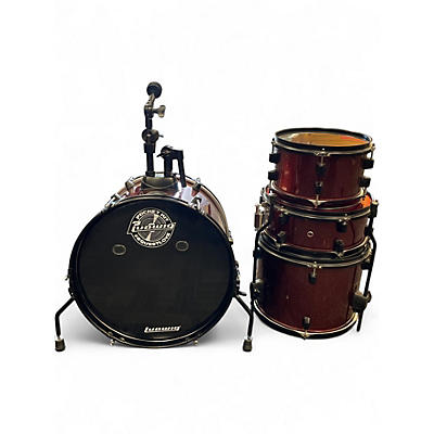Used Ludwig 4 Piece QUEST LOVE POCKET KIT  Red Drum Kit
