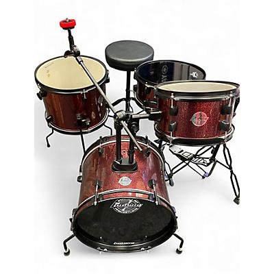 Used Ludwig 4 Piece Questlove pocket kit Red Wine Sparkle Drum Kit