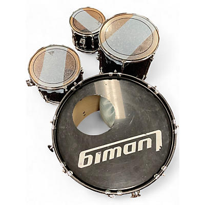 Used Ludwig 4 Piece ROCKER Blue Drum Kit