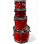 Used Ludwig 4 Piece ROCKER Red Drum Kit Red