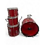 Used Ludwig 4 Piece Rocker Red Drum Kit Red
