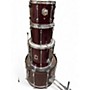 Used Ludwig 4 Piece Rocker Wine Red Drum Kit Wine Red