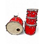Used Ludwig 4 Piece Vintage Rocker Red Drum Kit Red