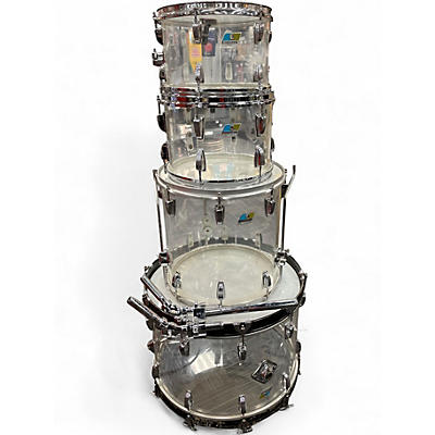 Used Ludwig 4 Piece Vistalite Clear Drum Kit