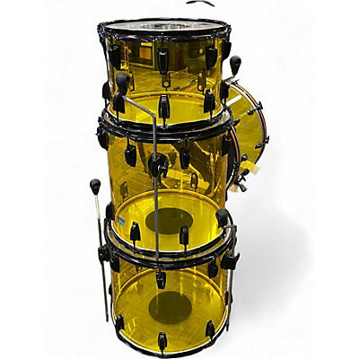Used Ludwig 4 Piece Vistalite Yellow Drum Kit