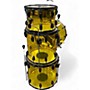 Used Ludwig 4 Piece Vistalite Yellow Drum Kit Yellow