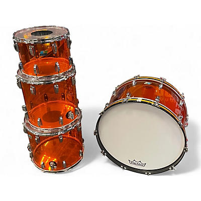 Used Ludwig 4 Piece Zep Vistalite amber vistalite Drum Kit