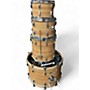 Used Ludwig 4 Piece butcher block Natural Drum Kit Natural