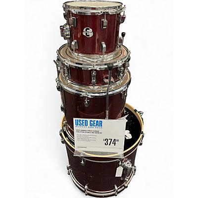 Used Ludwig 4 Piece element evolution Sparkle Red Drum Kit