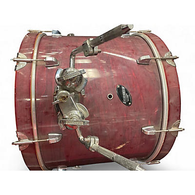 Used Ludwig 4 Piece rocker elite Wine Red Drum Kit