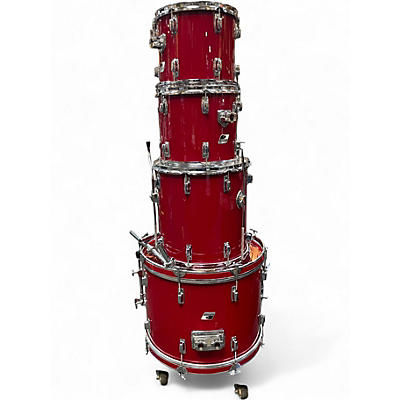 Used Ludwig 4 Piece rocker kit fire engine red Drum Kit