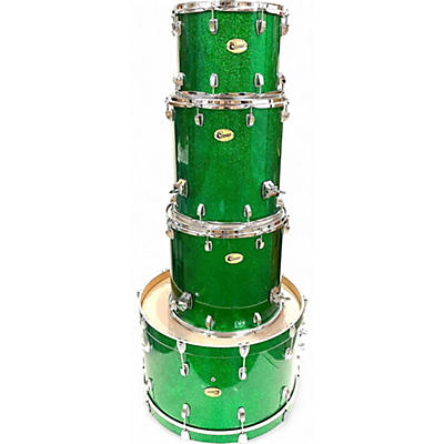 Ludwig Used Ludwig 4 piece Centennial Series Zep Green Sparkle Drum Kit