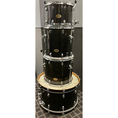 Used Ludwig 4 piece Centennial Series Zep Trans Black Drum Kit