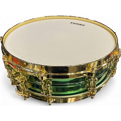 Used Ludwig 4X14 Carl Palmer Snare Metallic Green Drum