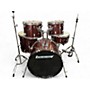 Used Ludwig 5 Piece 5 Piece Backbeat Wine Red Drum Kit Wine Red
