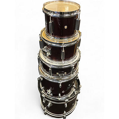 Used Ludwig 5 Piece ACCENT CS COMBO RED Drum Kit