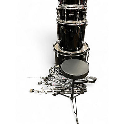 Used Ludwig 5 Piece Accent 5 Piece CS Kit Black Drum Kit