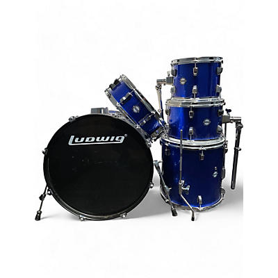 Ludwig Used Ludwig 5 Piece Accent BLUE Drum Kit