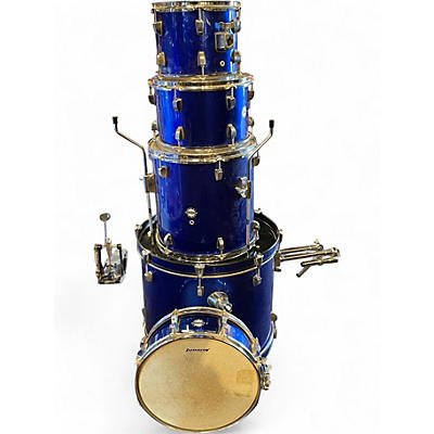 Used Ludwig 5 Piece Accent BLUE Drum Kit