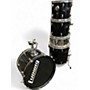 Used Ludwig 5 Piece Accent Black Drum Kit Black