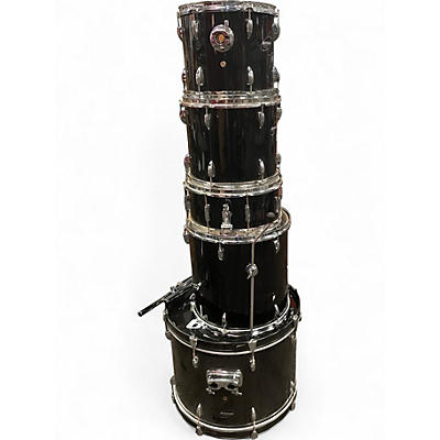 Used Ludwig 5 Piece Accent Black Drum Kit