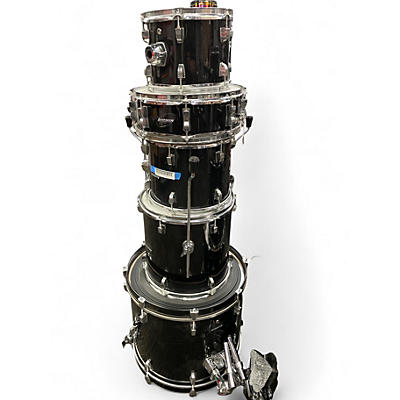 Used Ludwig 5 Piece Accent Black Drum Kit