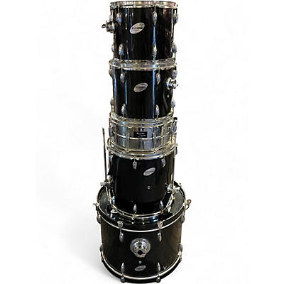 Used Ludwig 5 Piece Accent Black Drum Kit