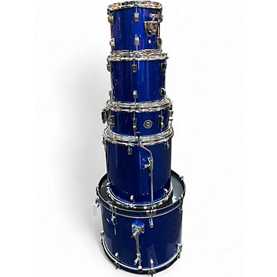 Used Ludwig 5 Piece Accent Blue Drum Kit