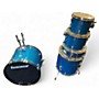 Used Ludwig 5 Piece Accent Blue Drum Kit Blue
