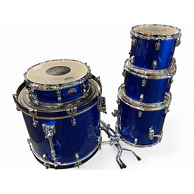 Used Ludwig 5 Piece Accent Blue Drum Kit
