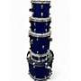 Used Ludwig 5 Piece Accent Blue Drum Kit Blue