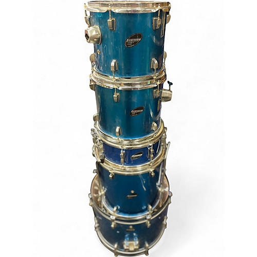 Used Ludwig 5 Piece Accent CS BLUE Drum Kit BLUE