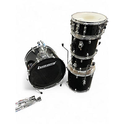 Used Ludwig 5 Piece Accent CS Black Drum Kit