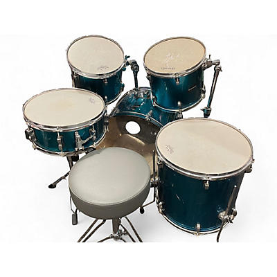 Used Ludwig 5 Piece Accent CS blue Drum Kit