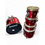 Used Ludwig 5 Piece Accent Candy Apple Red Metallic Drum Kit Candy Apple Red Metallic