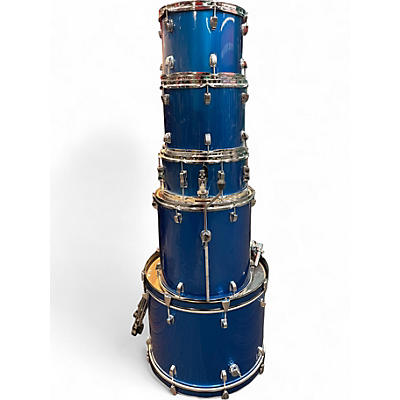 Used Ludwig 5 Piece Accent Combo Blue Drum Kit