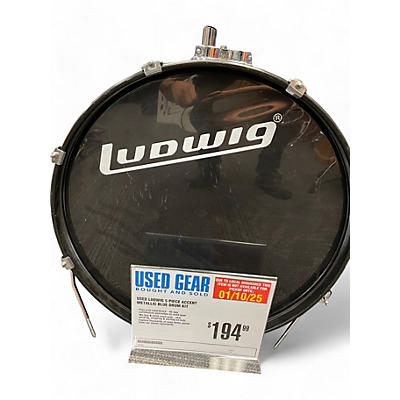 Used Ludwig 5 Piece Accent Metallic Blue Drum Kit