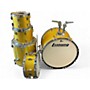 Used Ludwig 5 Piece Accent Metallic Gold Drum Kit Metallic Gold