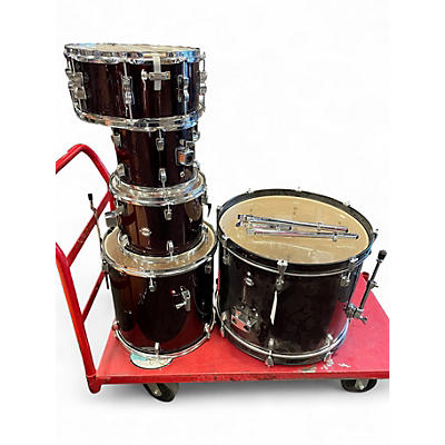 Used Ludwig 5 Piece Accent Midnight Wine Drum Kit