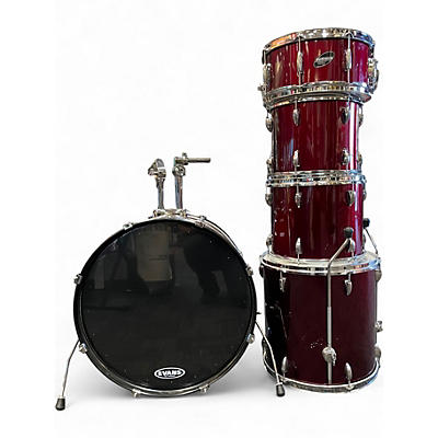 Used Ludwig 5 Piece Accent Red Drum Kit