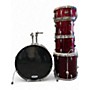Used Ludwig 5 Piece Accent Red Drum Kit Red