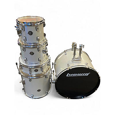 Used Ludwig 5 Piece Accent Silver Sparkle Drum Kit