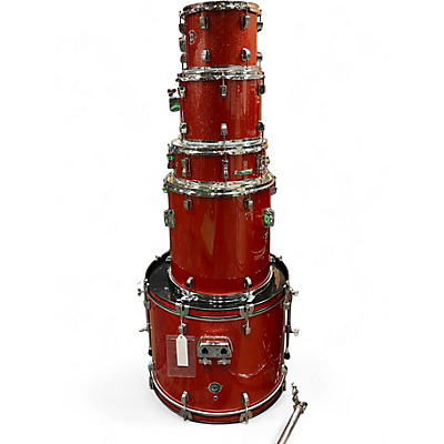 Used Ludwig 5 Piece Accent red Drum Kit