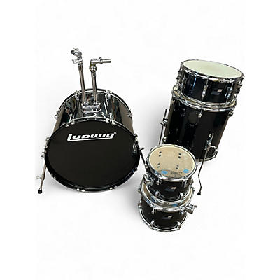 Used Ludwig 5 Piece BACKBEAT BLACK SPARKLE Drum Kit