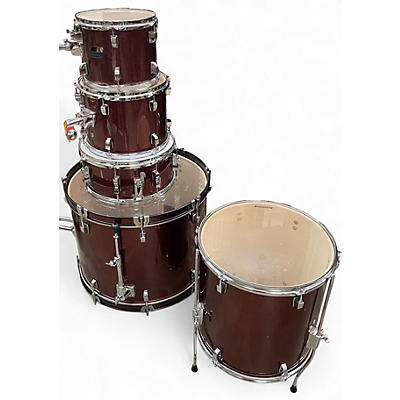 Used Ludwig 5 Piece BACKBEAT Candy Apple Red Drum Kit