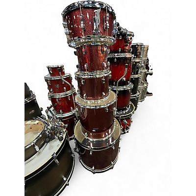 Used Ludwig 5 Piece BACKBEAT DRUM KIT RED Drum Kit