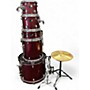 Used Ludwig 5 Piece BACKBEAT Metallic Red Drum Kit Metallic Red