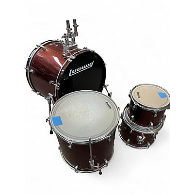 Used Ludwig 5 Piece BACKBEAT RED Drum Kit