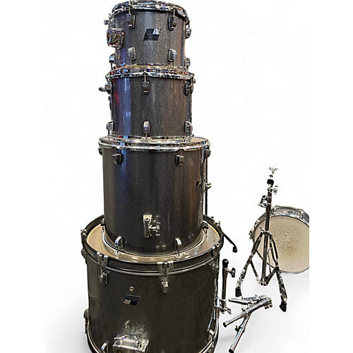 Used Ludwig 5 Piece BACKBEAT Silver Sparkle Drum Kit Silver Sparkle