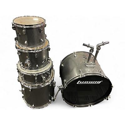 Used Ludwig 5 Piece BACKBEAT Silver Sparkle Drum Kit